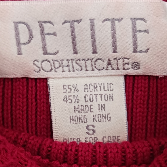 Petite Sophisticate Red Sweater - Picture 3 of 4